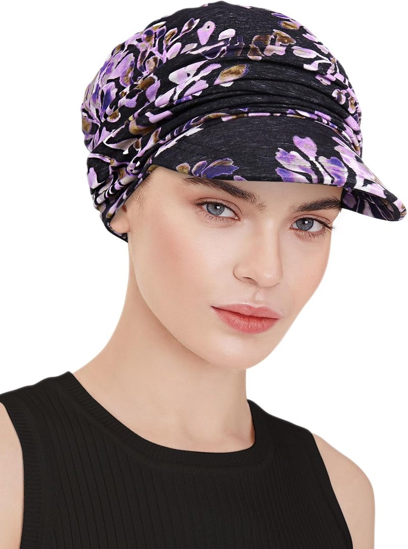 Awefeel Chemo Headwear Viscose Newsboy Cap for Women Fall and Winter Hats - Image 4